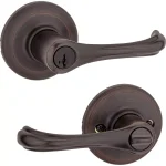 Kwikset Dorian Venetian Bronze Exterior Entry Door Lever with SmartKey Security thumbnail 3