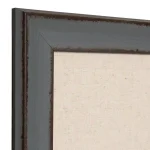 Kate and Laurel Kenwick Gray Framed Linen Fabric Pinboard Memo Board, Farmhouse Style thumbnail 3