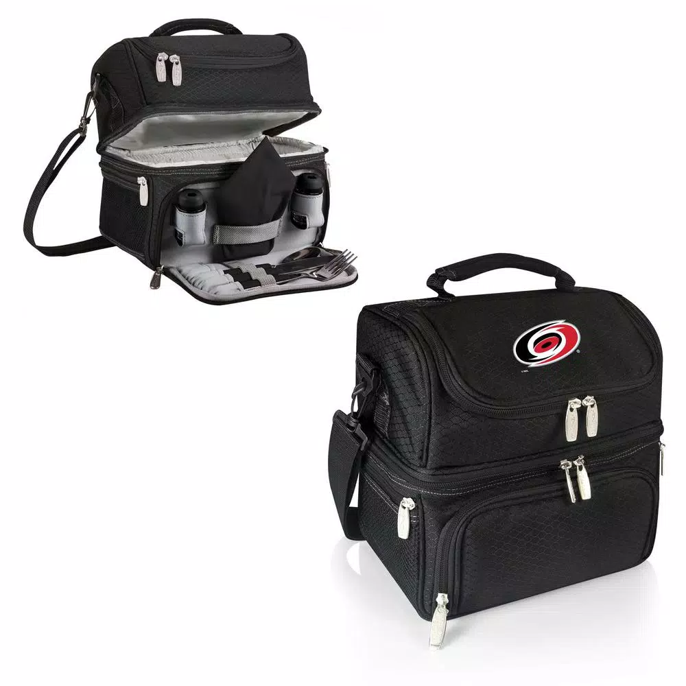Picnic Time Pranzo Carolina Hurricanes Black Insulated Lunch Bag and Picnic Tote Set