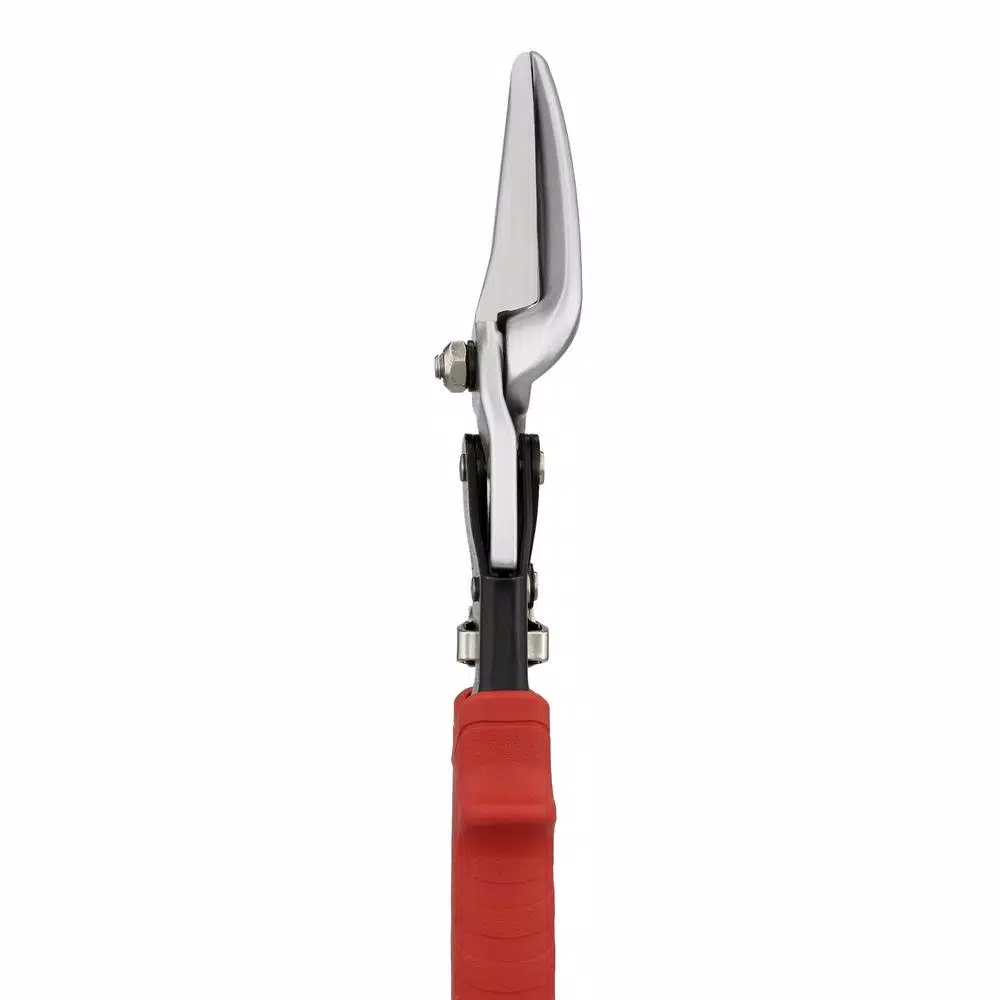 Milwaukee 11 in. Left-Cut Offset Aviation Snips with Forged Serrated Blades