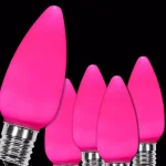 Wintergreen Lighting OptiCore C9 LED Pink Smooth Opaque Christmas Light Bulbs, 25-Pack thumbnail 1