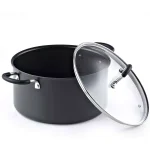 Cook N Home 6 Qt. Hard-Anodized Aluminum Nonstick Casserole Dish with Glass Lid, Black thumbnail 4