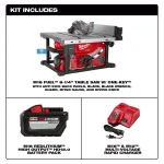 Milwaukee M18 FUEL ONE-KEY 8-1/4 in. Cordless Table Saw Kit with 12.0Ah Battery and Stand thumbnail 2