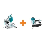 Makita 12 in. 15 Amp Dual-Bevel Sliding Compound Miter Saw with Laser & AF601 16-Gauge Finish Nailer Bundle thumbnail 1