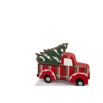 Glitzhome Red Car and Truck Wooden/Metal Stocking Holders, Set of 2 thumbnail 7