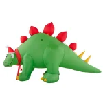 Airblown 5.7 ft. Inflatable Holiday Stegosaurus with Santa Hat and Scarf - Lighted Christmas Inflatable thumbnail 1