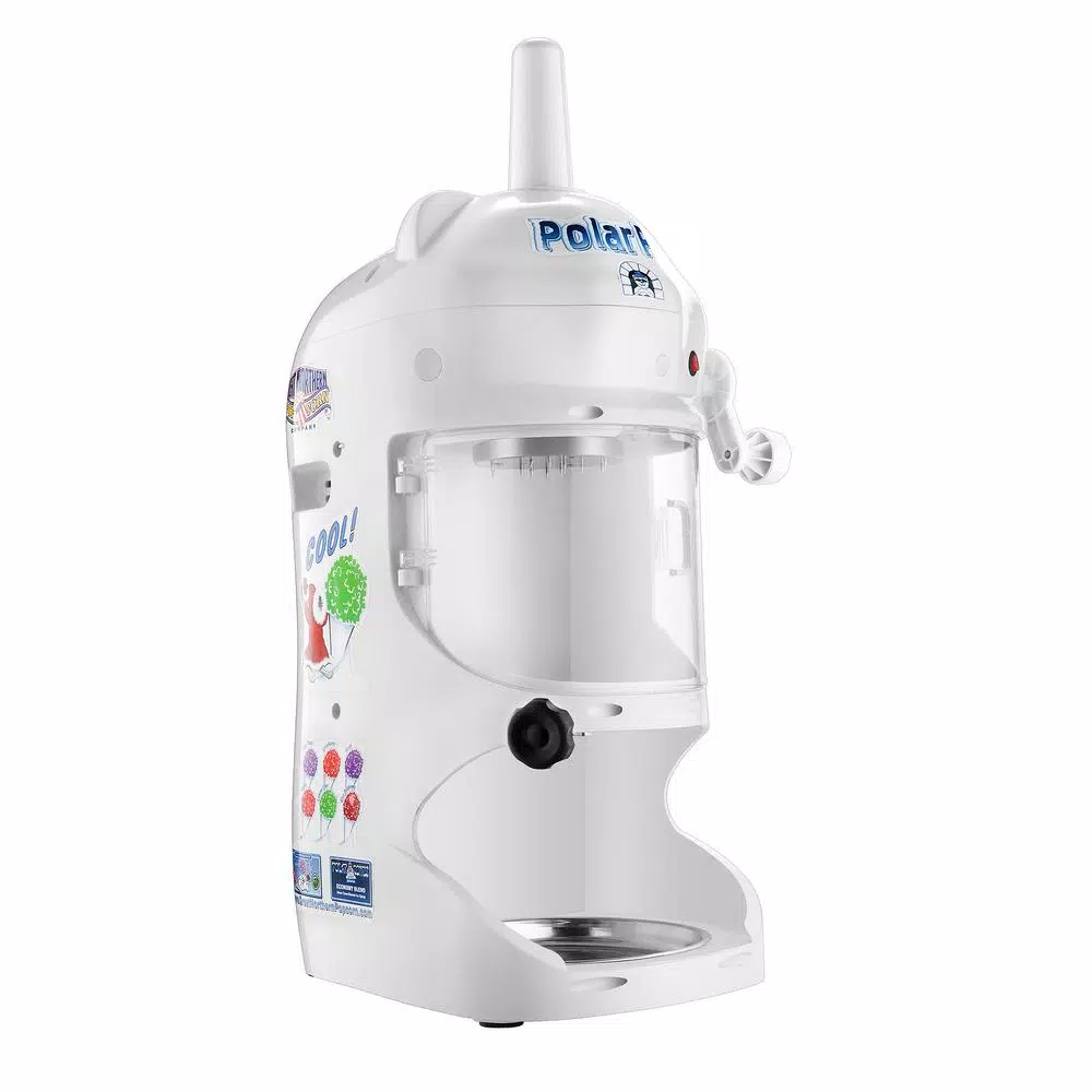 Great Northern Polar Pal Shaved Ice Machine, 128 oz. White Commercial Grade Snow Cone Maker