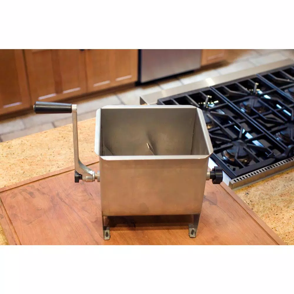 Weston Stainless Steel Manual Meat Mixer, 20 lb Capacity
