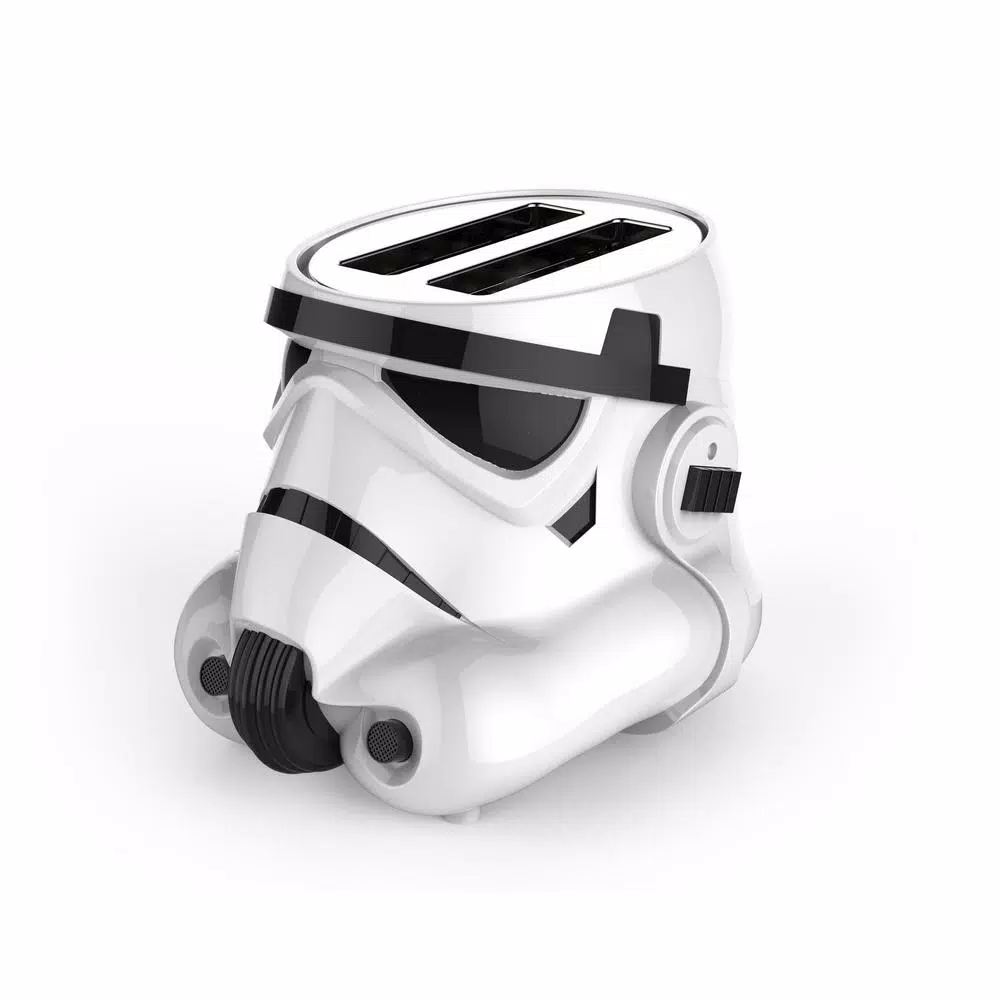 Pangea Brands Star Wars Stormtrooper 2-Slice White Toaster with Galactic Empire Logo Toasting