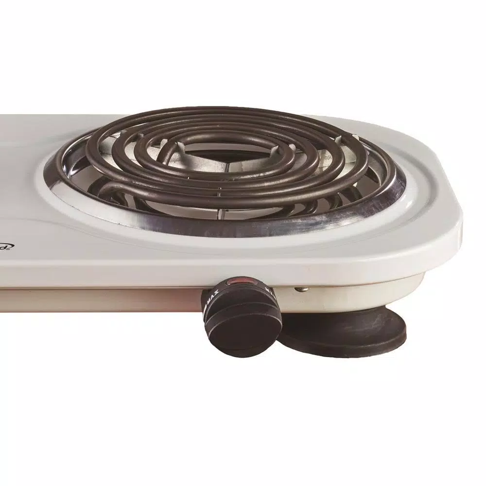 Brentwood Appliances TS-361W 2-Burner 30 in. White Electric Hot Plate
