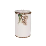 FITZ and FLOYD Forest Frost Ceramic Earthenware Utensil Holder - Winter Pine and Berry Design thumbnail 1