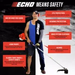 ECHO SRM-266 25.4cc Gas 2-Stroke Straight Shaft String Trimmer thumbnail 9