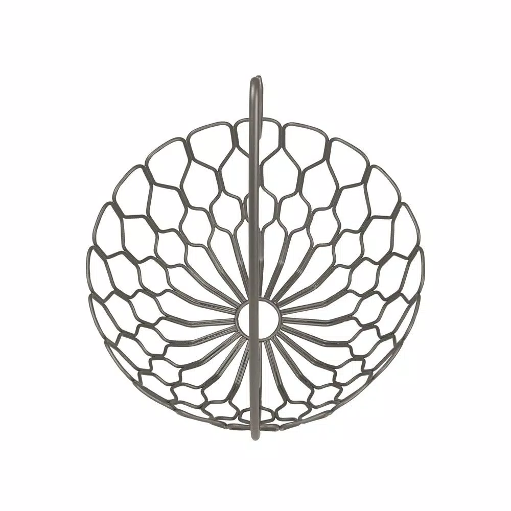 Spectrum Honeycomb Gray Fruit Basket with Banana Hanger Tree