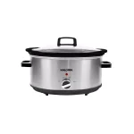 KALORIK 6.5 Qt. Stainless Steel Slow Cooker with Removable Stoneware and Glass Lid thumbnail 2