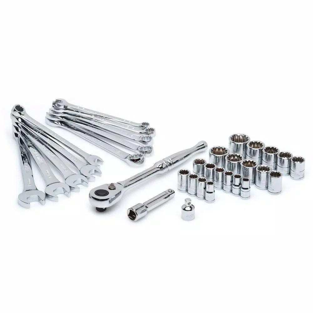 Husky 33-Piece 1/4 in. and 3/8 in. Drive Universal Mechanics Tool Set