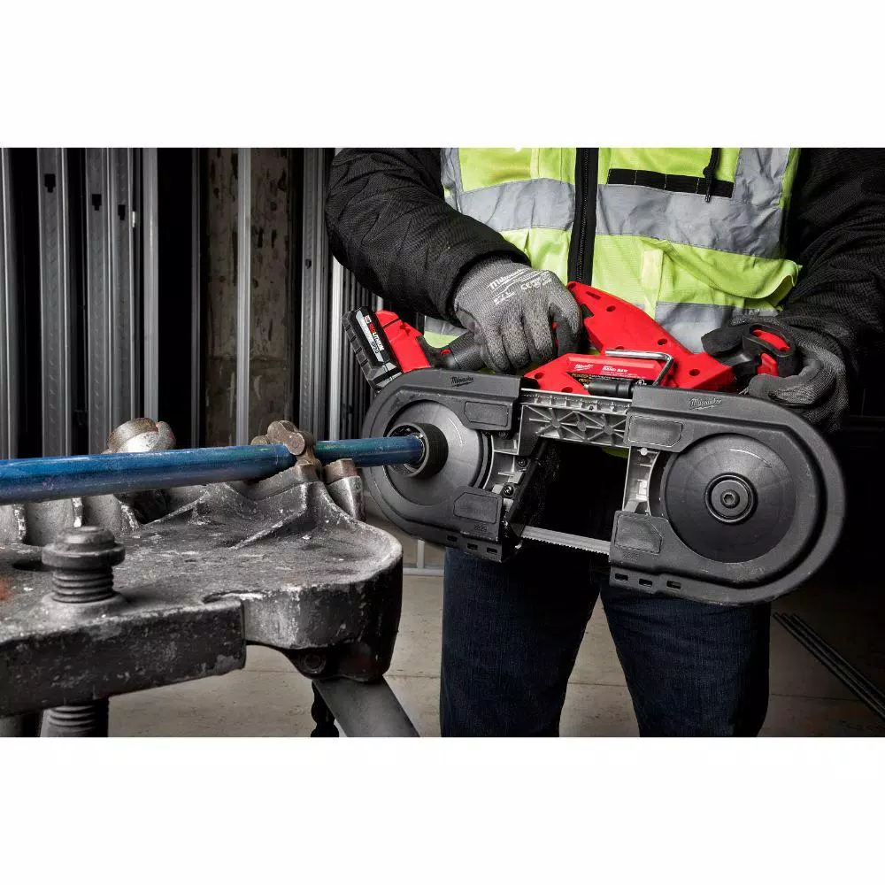 Milwaukee M18 FUEL 18V Compact Dual-Trigger Brushless Cordless Band Saw Kit with Two 3.0 Ah Batteries