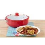 IMUSA 3.2 Qt. Ceramic Nonstick Caldero with Glass Lid and Silicone Rim thumbnail 2