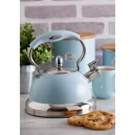 Typhoon Living Blue 10.5-Cup 85 fl. oz. Stainless Steel Stove Top Whistling Kettle thumbnail 2