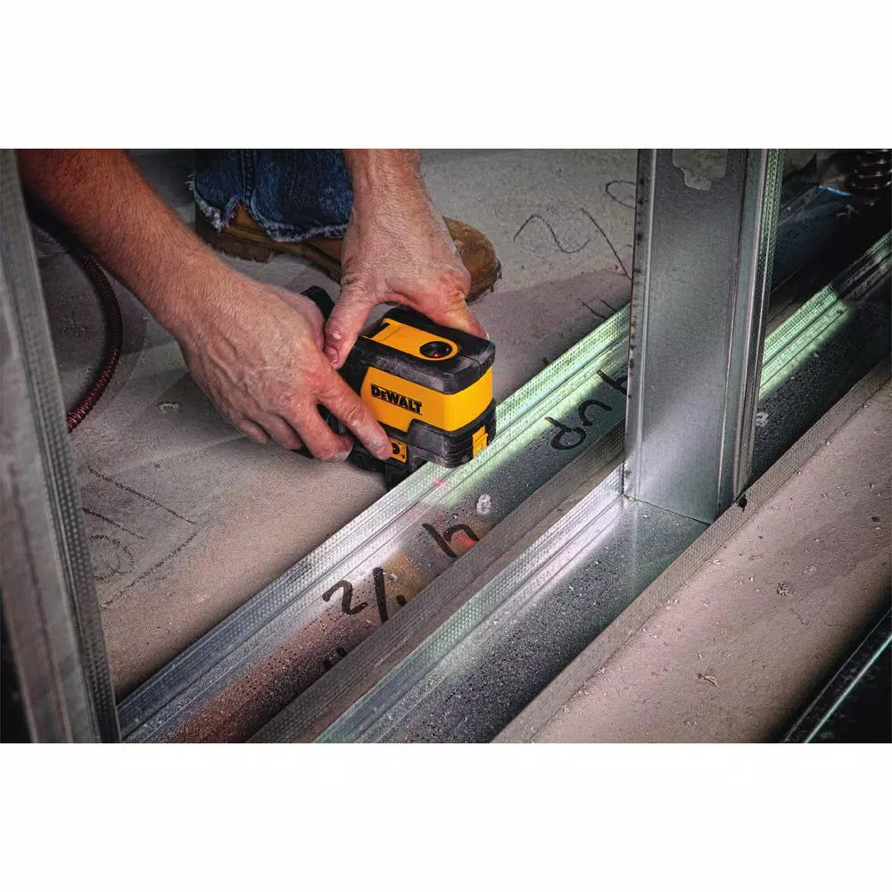 DEWALT Self-Leveling Cross Line and Plumb Spot Laser Level with 25 ft. Tape Measure Bonus