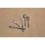 Park Designs Bear Tracks 5-Piece Stainless Steel Flatware Set, Service for 1, Burnished Steel thumbnail 3