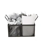 Mind Reader 4-Section Black Mesh Cutlery Caddy, Stainless Steel Flatware Organizer for Countertops thumbnail 1