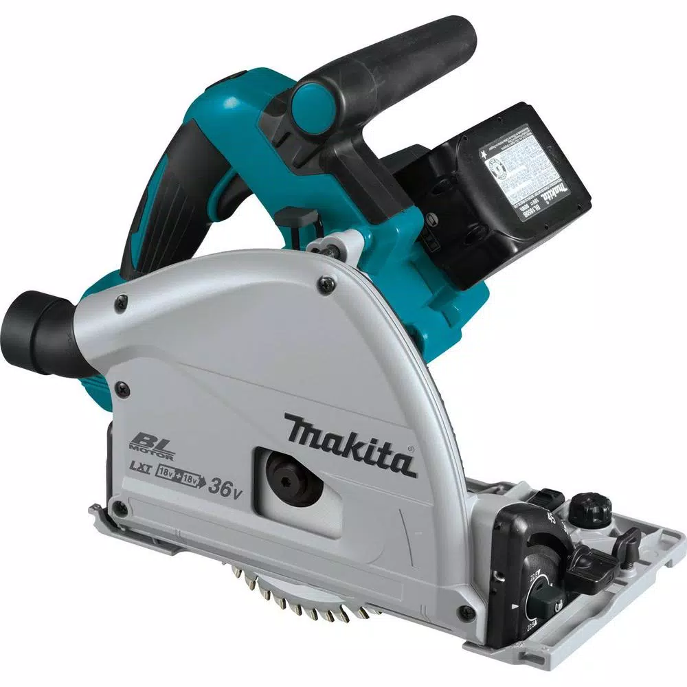 Makita 18V X2 LXT (36V) 6-1/2 in. Brushless Plunge Circular Saw Kit with Guide Rail and Impact Driver