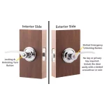 Copper Creek Scandinavian Kash Polished Stainless Steel Privacy Lever for Bedroom and Bathroom thumbnail 4
