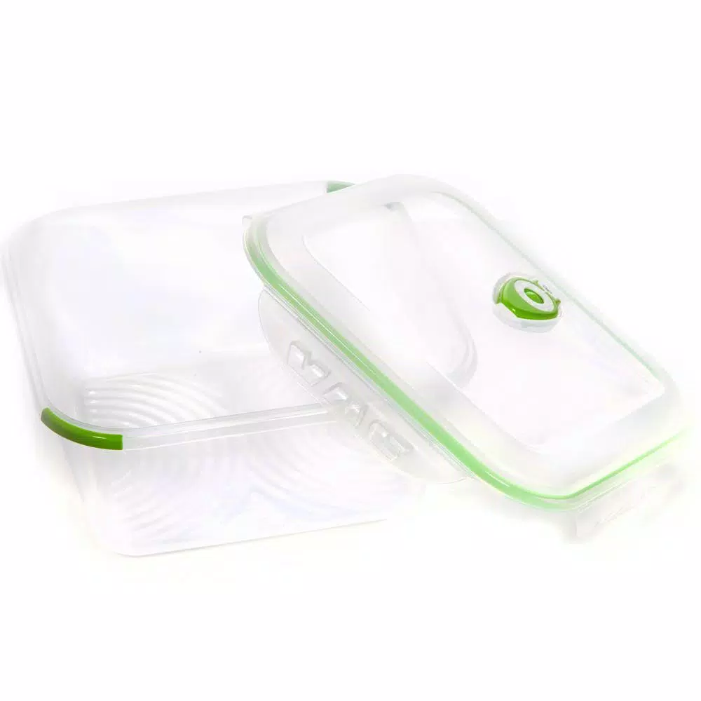 Ozeri INSTAVAC Green Earth 8-Piece Food Storage Container Set with Vacuum Seal and Locking Lids