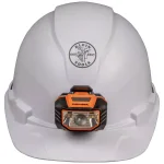 Klein Tools Non-Vented Cap Style Hard Hat with Integrated Headlamp, Class E, Type 1, White thumbnail 7