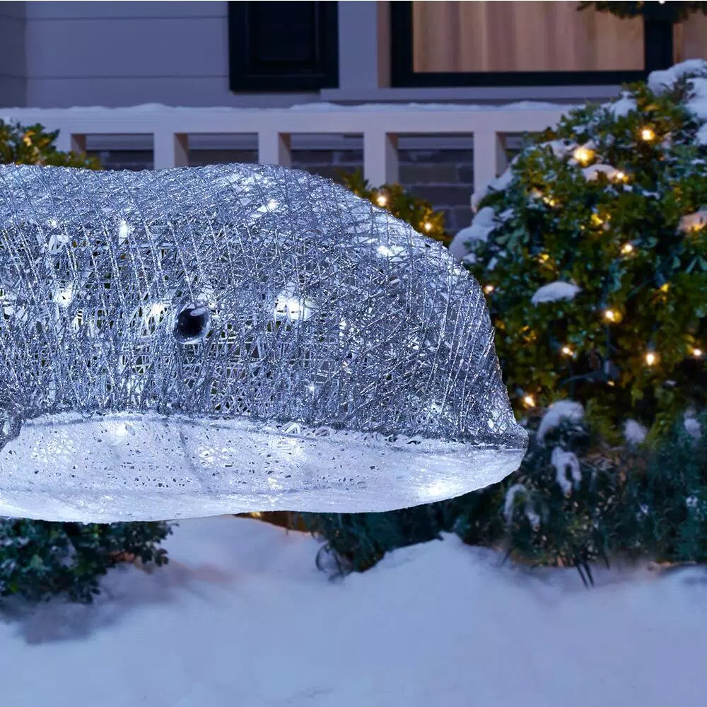 Home Accents Holiday 3.5 ft LED Dolphin Yard Decoration with 80 White Lights