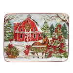 Certified International Christmas on the Farm by Susan Winget 16 in. Ceramic Rectangular Platter thumbnail 1