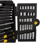 Stanley 150-Piece SAE Mechanics Tool Set with 1/4 in. & 3/8 in. Drive, Chrome Vanadium Steel thumbnail 4