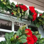 Unbranded 9 ft. Pre-Lit LED Red Peonies and Berry Garland with Remote Control thumbnail 4
