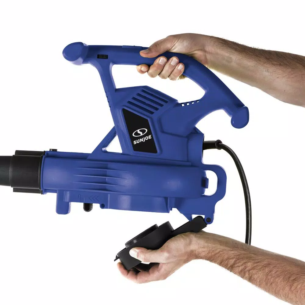 Sun Joe 3-in-1 Electric Handheld Leaf Blower, Vacuum, and Mulcher, 240 MPH, 13 Amp, Blue
