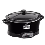 Weston 7 Qt. Programmable Slow Cooker with Locking Lid, Black thumbnail 1