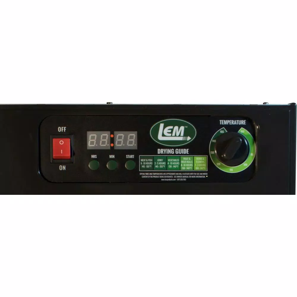 LEM 5-Tray Black Food Dehydrator with Digital Timer and Temperature Controls
