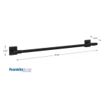 Franklin Brass Maxted 24 in. Single Towel Bar, Matte Black Modern Wall Mounted Bathroom Hardware thumbnail 5