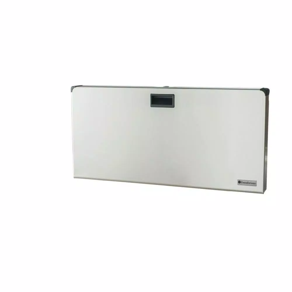Foundations Frameless Stainless Steel Horizontal Surface Mount Baby Changing Station
