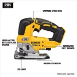 DEWALT 20V MAX XR Brushless Cordless Jigsaw Kit with 5.0Ah Battery and Charger thumbnail 2