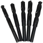 Drill America High Speed Steel Black Oxide Reduced Shank Drill Bit Set, 14 mm - 18 mm (5-Piece) thumbnail 1