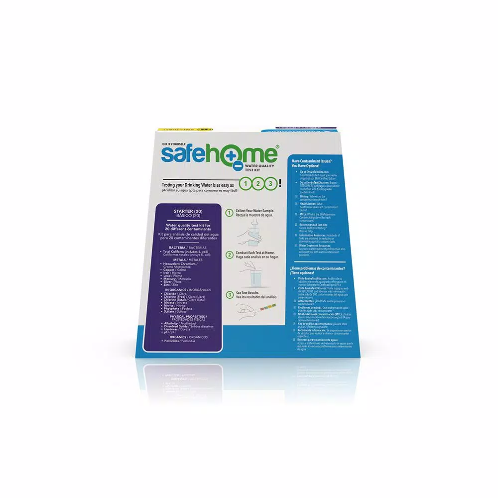 Safe Home Starter 20 Drinking Water Test Kit - 20 Contaminant Water Quality Screen