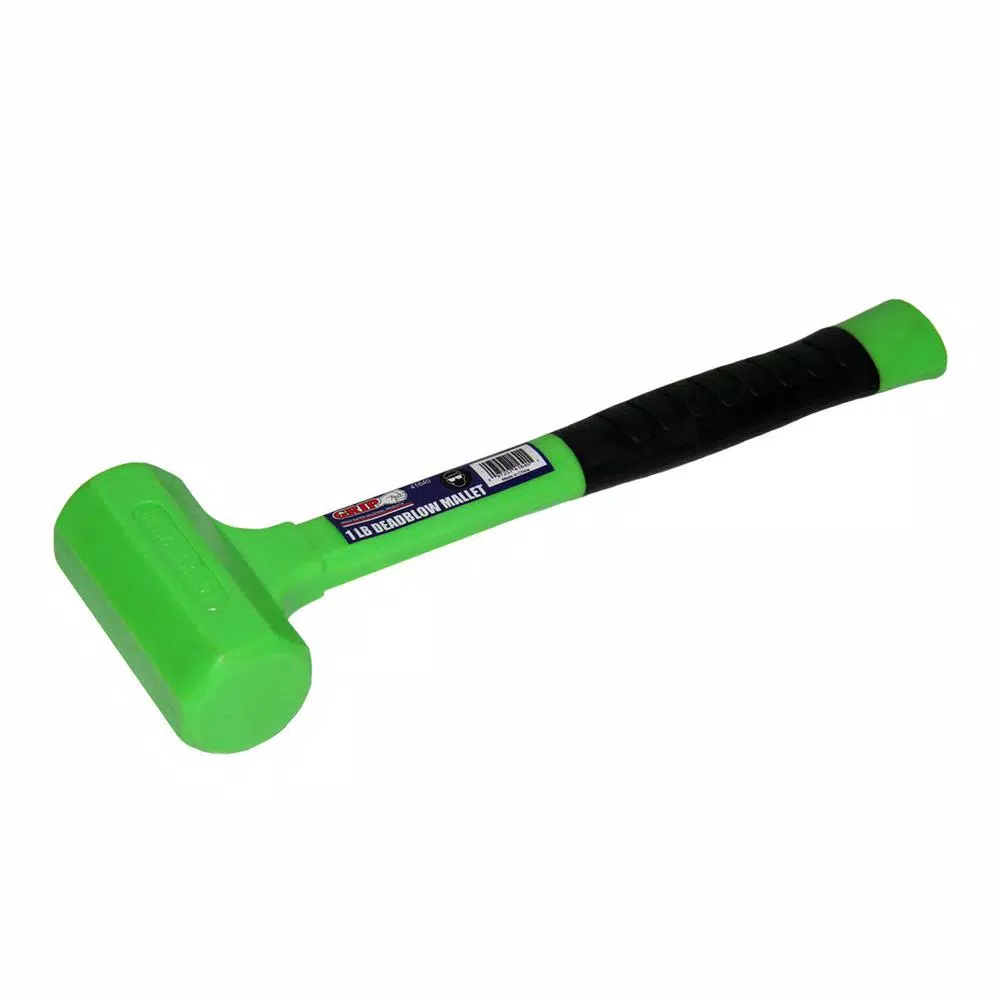 Grand Rapids Industrial Products 1 lb. Deadblow Mallet with Rubberized Grip and Steel Shot Filled Head