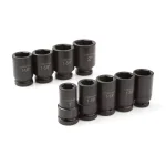 TEKTON 1 in. Drive 6-Point Deep Impact Socket Set, 9-Piece thumbnail 3