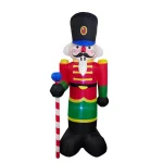 ALEKO's 8 ft. Christmas Inflatable Nutcracker with LED Lights and UL Certified Blower thumbnail 1