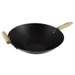 Oster Findley 13.7 in. Carbon Steel Wok with Non-Stick Interior and Wooden Handle thumbnail 1