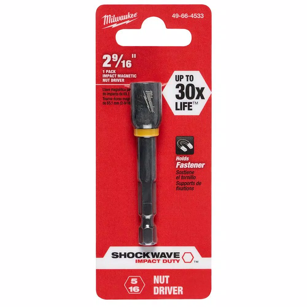 Milwaukee SHOCKWAVE Impact Duty 5/16 in. x 2-9/16 in. Magnetic Nut Driver