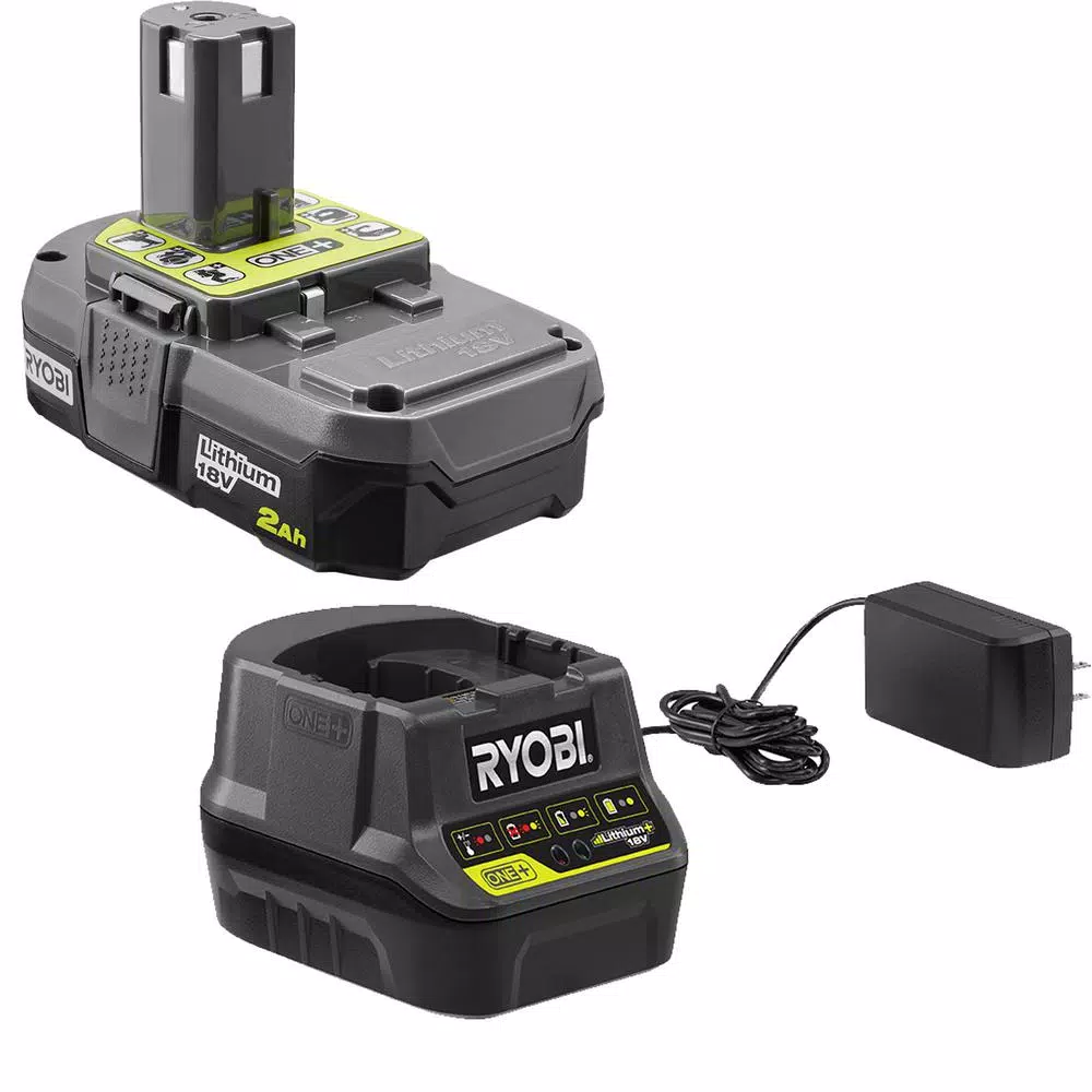 RYOBI ONE+ 18V Cordless Leaf Blower/Sweeper, 200 CFM, 90 MPH, Includes 2.0 Ah Battery and Charger