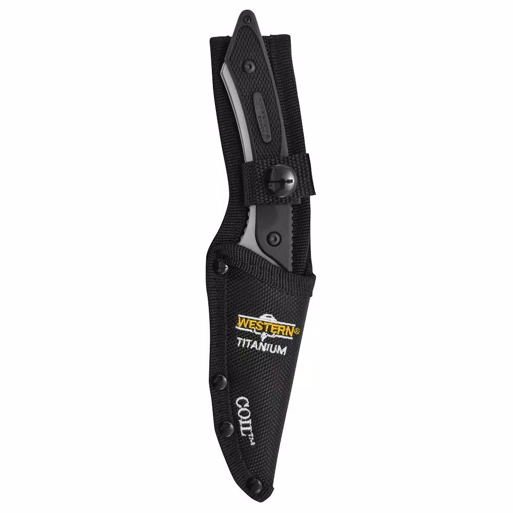 Western Coil 8 in. Fixed Blade Knife with 3.25 in. Titanium Bonded 420 Steel Drop Point Blade