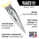 Klein Tools 6 in. Long Nose Side Cutting Pliers for Switchboard Work thumbnail 2