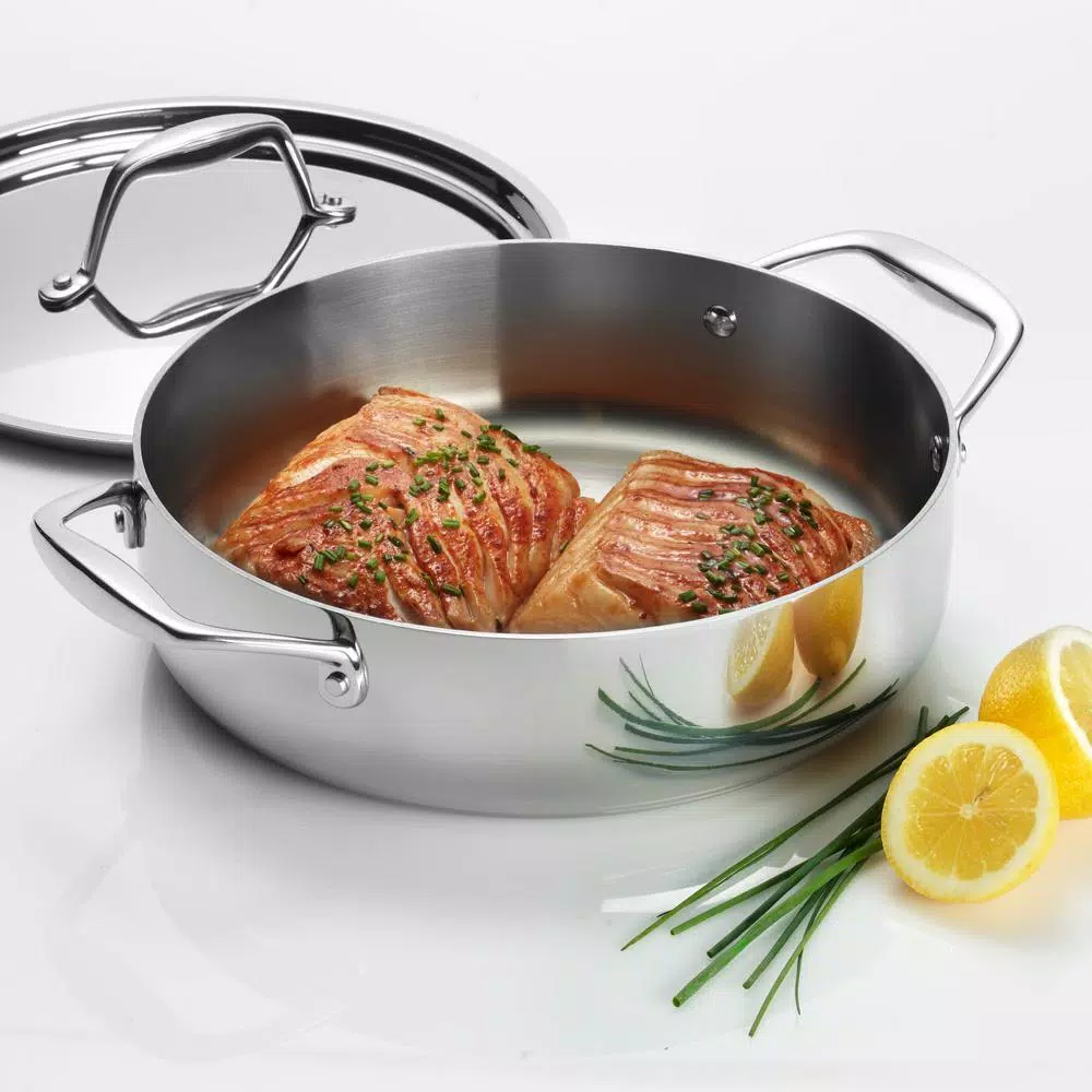 Tramontina Gourmet Tri-Ply Clad 3 Qt. Covered Stainless Steel Braiser